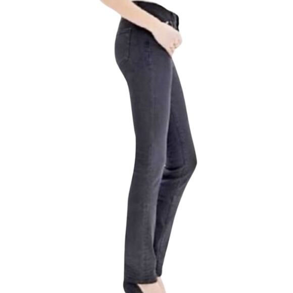 Madewell Alley Straight Faded Black Denim Jeans Size 24 - Picture 1 of 7